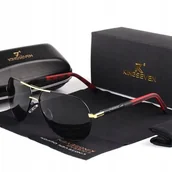 Okulary przeciwsłoneczne - Okulary Męskie Przeciwsłoneczne Polaryzacyjne Kingseven Etui Zestaw Uv Kat 3 - miniaturka - grafika 1