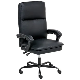 Fotel biurowy, krzesło biurowe Beliani Krzesło biurowe regulowane ekoskóra czarny SERENE - Fotele i krzesła biurowe - miniaturka - grafika 1