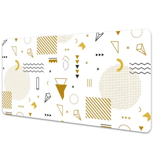 Podkładka na biurko z nadrukiem Abstrakcyjne figury 90x45 cm - Podkładki na biurko - miniaturka - grafika 1