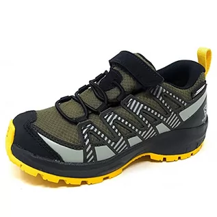 Buty dla chłopców - Salomon XA PRO 3D V8 CSWP Unisex dziecięce wodoszczelne buty trekkingowe, Olive Night Black Sulphur - 27 EU - grafika 1