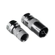 Inne akcesoria audio-wideo - Adapter wtyk F-gniazdo TV - wtyk F - miniaturka - grafika 1