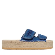 Espadryle damskie - Espadryle LOVE MOSCHINO JA28383G0MJO5700 Niebieski - miniaturka - grafika 1