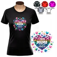 Koszulki i topy damskie - KOSZULKA DAMSKA Z NADRUKIEM T-SHIRT - TRYB MAMA DZIEŃ MATKI SERCE - XS - miniaturka - grafika 1