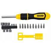 Śrubokręty - Stanley Wkrętak z grzechotką 20 elementów - miniaturka - grafika 1