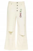 Spodnie damskie - ONLY Jeans Wide Leg White - miniaturka - grafika 1
