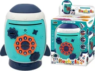 Skarbonki - SKARBONKA Sejf RAKIETA z Dźwiękami BANKNOTY MONETY dla dzieci na klucz - miniaturka - grafika 1