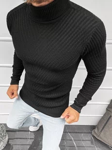 SWETER MĘSKI GOLF CZARNY OZONEE L/2467 - Ozonee - Swetry męskie - miniaturka - grafika 1