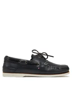 Półbuty męskie - Tommy Hilfiger Półbuty Th Boat Shoe Core Lth FM0FM05569 Granatowy - miniaturka - grafika 1