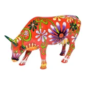 Figurki dekoracyjne - CowParade, figurka-krówka FLOWER LOVER COW, duża/poliresing - miniaturka - grafika 1