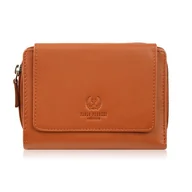 Portfele - Portfel damski skórzany pomarańczowy duży w orientacji poziomej z RFID Paolo - miniaturka - grafika 1