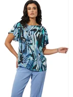 Bluzki damskie - WITT WEIDEN Bluzka w kolorze biało-niebiesko-czarnym - miniaturka - grafika 1