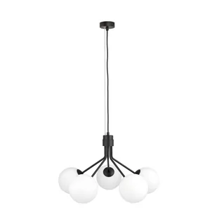 Emibig NOVA 5 BLACK/OPAL 1138/5 lampa wisząca design szklane klosze 1138/5 - Lampy sufitowe - miniaturka - grafika 2