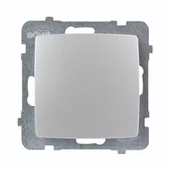 Wyłączniki światła i elektryczne - Ospel Karo srebrny łącznik jednobiegunowy ŁP-1S/m/43 ŁP-1S/m/43 - miniaturka - grafika 1