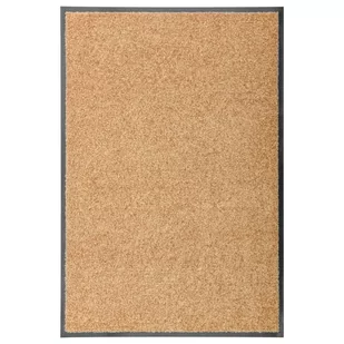 vidaXL Wycieraczka z możliwością prania, kremowa, 60 x 90 cm - Wycieraczki - miniaturka - grafika 1