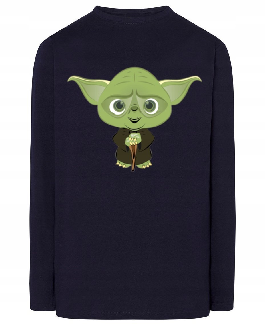 Longsleeve męski nadruk art work Yoda r.XL