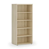 Regały biurowe - Regał biurowy PRIMO WOOD, 1781 x 800 x 500 mm, dąb naturalny - miniaturka - grafika 1