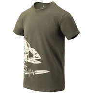 Koszulki sportowe męskie - Koszulka męska Helikon-Tex T-Shirt (Full Body Skeleton) Rozmiar: XXL / Kolor: zielony - miniaturka - grafika 1