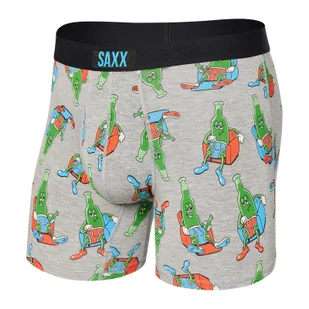 Bokserki męskie szybkoschnące SAXX VIBE Boxer Brief butelki - szare - Majtki męskie - miniaturka - grafika 1