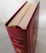 Notesy i bloczki - Stylowy Notatnik Dziennik Pamiętnik A5 Szyty Złocony Kartki Czyste, Kolor Bordowy - miniaturka - grafika 1