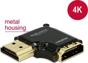Delock HDMI - HDMI czarny 65660 - Złącza, przejściówki, adaptery - miniaturka - grafika 1