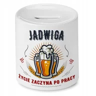 Skarbonki - Skarbonka Dla Jadwigi na Urodziny Imieniny Prezent z Nadrukiem ze Zdjęciem + Opakowanie na prezent (wzór 03) - miniaturka - grafika 1