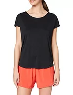 Koszulki i topy damskie - Nike W NP Dry ELASTIKA SS TOP ESSNT T-Shirt damski, czarny/(thunder grey), S - miniaturka - grafika 1