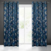 Zasłony - Zasłona gotowa na przelotkach GLORIA 250 x 140 cm granatowy - miniaturka - grafika 1