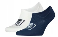 Skarpetki męskie - Tommy Hilfiger Skarpety Męskie Stopki 43-46 Granat I Białe - miniaturka - grafika 1