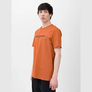 T-shirt 4F 4FWSS24TTSHM1156 81S brązowy XXXL - Koszulki męskie - miniaturka - grafika 1