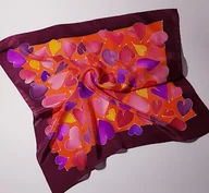 Apaszki i szaliki damskie - Gawroszka jedwabna, ręcznie malowana - miniaturka - grafika 1