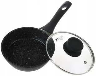 Patelnia Marmurowa Głęboka 14cm Z Pokrywką 7710 - Patelnie - miniaturka - grafika 1