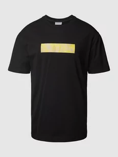 T-shirt z czystej bawełny z nadrukiem z logo - Koszulki męskie - miniaturka - grafika 1
