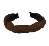 Ozdoby do włosów - Donegal opaska do włosów FA-5730 Brązowa - miniaturka - grafika 1