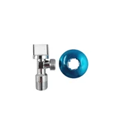 Zawory i kraniki - Zawór kątowy kulowy z rozetą - 1/2"x1/2" WADEP - miniaturka - grafika 1