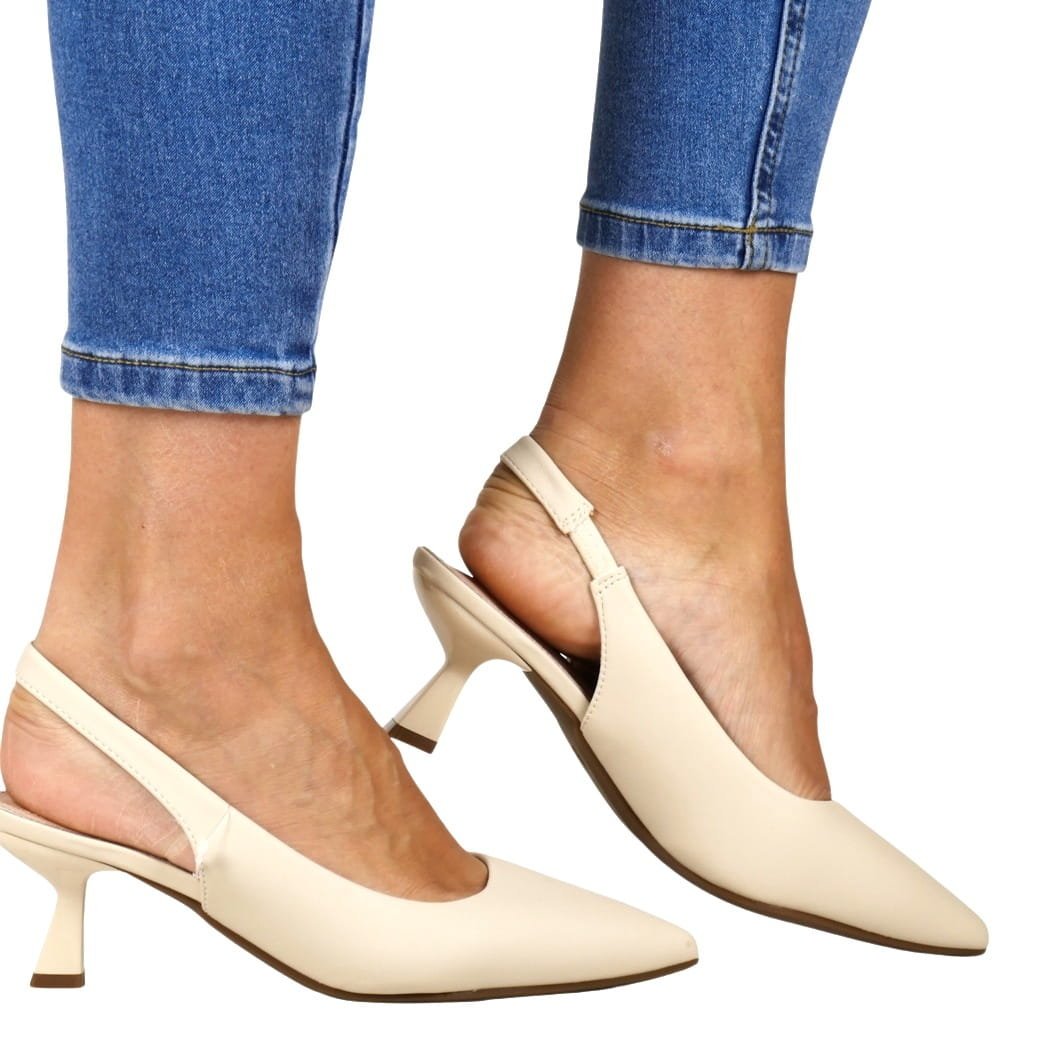 CZÓŁENKA BEZ PIĘTY NA NISKIM OBCASIE POTOCKI 41315 BEŻOWE, 37, 24,0cm