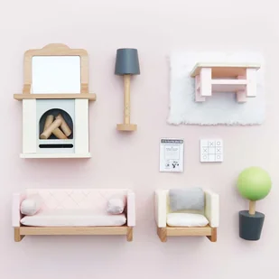 Mebelki do domku dla lalek Salon z kominkiem Daisylane Le Toy Van - Domki dla lalek - miniaturka - grafika 1