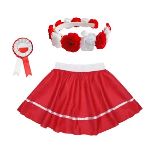 ZESTAW NARODOWY BIAŁO-CZERWONY L 3el - Dresy i komplety dla dziewczynek - miniaturka - grafika 1