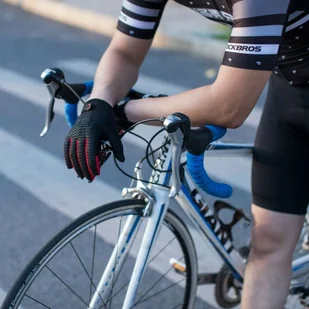 Rękawiczki rowerowe L RockBros rękawice na rower S169-1BR-L Czarno-Czerwone - Rękawiczki rowerowe - miniaturka - grafika 7