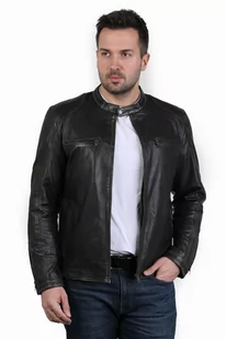 Męska kurtka skórzana DRIVER (L) - David Ryan - Kurtki męskie - miniaturka - grafika 1