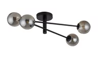 Lampy ścienne - Sigma Czarny kinkiet nad schody 32089 ORO lampa ścienna klosze szare transparentne 32089 - miniaturka - grafika 1