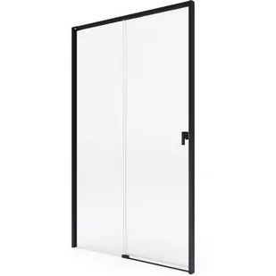 Roca Metropolis-N drzwi prysznicowe 140 cm MaxiClean czarny/szkło przezroczyste AMP1314016M - Ścianki i drzwi prysznicowe - miniaturka - grafika 1