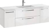 Szafki łazienkowe - Szafka z Umywalką ROSEN 140 cm D - Uchwyt Chromowany - miniaturka - grafika 1