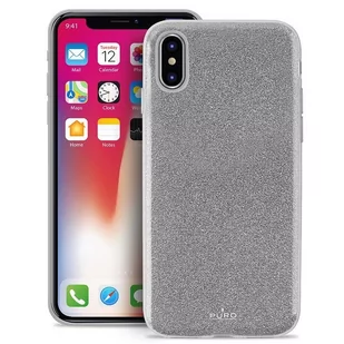 PURO Glitter Shine Cover do iPhone 8 Silver (IPCXSHINESIL) - Etui i futerały do telefonów - miniaturka - grafika 1