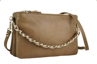 Modna włoska listonoszka skórzana - Barberini's - Granatowa - Torebki damskie - miniaturka - grafika 7