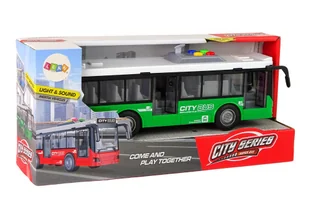 Autobus Na Baterie Światła Dźwięki Napęd Frykcyjny Zielony 1:16 - Samochody i pojazdy dla dzieci - miniaturka - grafika 5