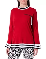 Swetry damskie - Love Moschino Damski sweter z wełny mieszanej, czerwony, 40 - miniaturka - grafika 1
