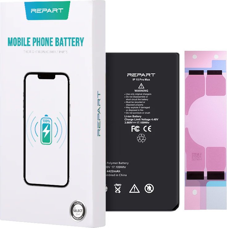 Bateria TRADEBIT REPART kompatybilna z Apple iPhone 15 Pro - Li-Ion - 3274 mAh - Bez elastycznego kabla (BMS)