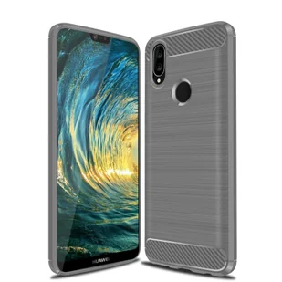 Etui do Huawei P20 Lite 5,8 cala TPU Cover Wytrzymałe etui ochronne Cienkie, wykonane z miękkiego, elastycznego materiału Slim Grey - Etui i futerały do telefonów - miniaturka - grafika 1
