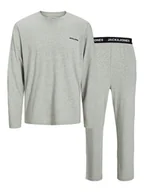 Piżamy męskie - Jack&Jones Piżama Everest 12273632 Szary Standard Fit - miniaturka - grafika 1