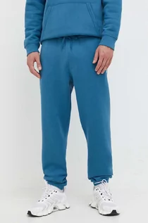 Spodnie męskie - Vans spodnie dresowe kolor niebieski gładkie - grafika 1